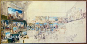 El Salón de 1767. Dibujo de Gabriel De Saint Aubin (1724-1780)