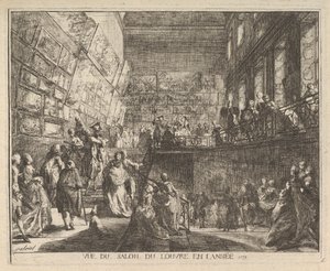 Vista del Salón del Louvre en el año 1753