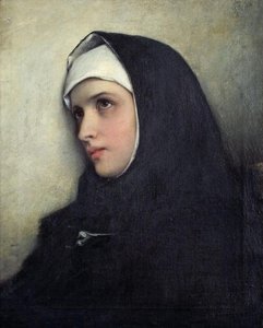 Gabriel von Max - Retrato de una monja de Gabriel von Max