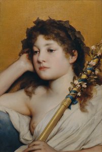 Sintiendo la cabeza de la mujer de Gabriel von Max