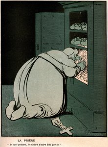 Viñeta en el diario de humor político francés "El plato de mantequilla" especial Vaticano (n°242 del 18 de noviembre de Gabriele (1865 1937) Galantara