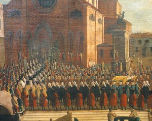 El funeral del Dogo en la Iglesia de Santi Giovanni e Paolo de Gabriele Bella