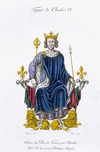 Figura de Carlos VI, grabado por Amedee Peree, de 