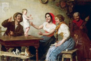 Primeros pasos, por Gaetano Bellei (1857-1922) de Gaetano Bellei
