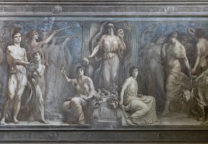Alegoría de la Comedia, detalle de Gaetano Cresseri