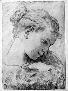 Estudio de la cabeza de una niña, siglo XVIII, 1933 de Gaetano Gandolfi