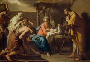 La adoración de los pastores, post 1798 de Gaetano Gandolfi