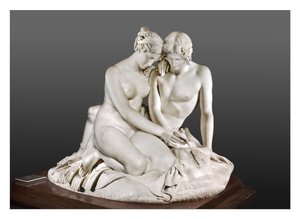 Angélica y Medoro tallando sus nombres en un árbol de Gaetano Matteo Monti