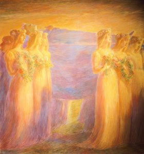 Funeral de una virgen de Gaetano Previati