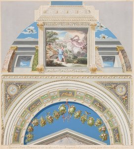 Luneta y campo abovedado con Dios aparece a Isaac. 1774 de Gaetano Savorelli