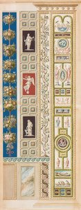 Pilastra Loggia XIII (Decoración con paisajes y escenas de caza) de Gaetano Savorelli