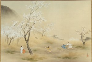 No-asobi (Jugando en el campo), c.1905 de Gaho Hashimoto
