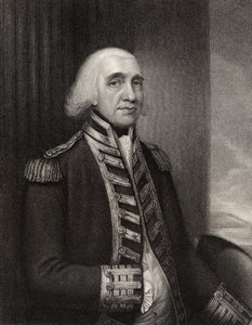 Almirante Richard Howe, grabado por W.T. Fry, de 