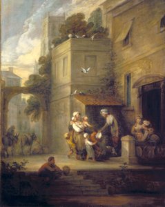 Caridad aliviando la angustia (óleo sobre lienzo) de Gainsborough Dupont