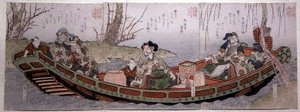 Tríptico del grupo Sendai: Tres héroes del reino de Shu, c.1818-30