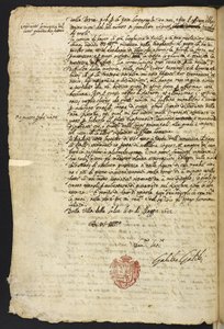 Egerton MS 48 f.10 Carta de Galileo Galilei