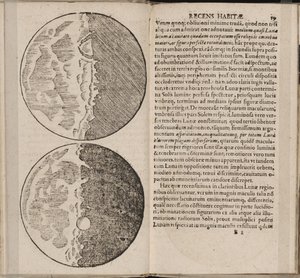 Hoja del libro Sidereus Nuncius Mensajero sideral de Galileo Galilei, 1610 de Galileo Galilei