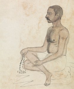 Hombre con cuentas de oración