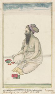 Retrato de un sacerdote de los Borah de Gangaram Chintaman Tambat