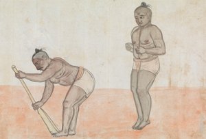 Dos Jeyties haciendo ejercicio de Gangaram Chintaman Tambat