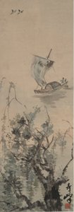 Una pescadora en un paisaje de Gao Qifeng