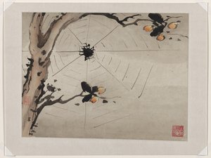 Pintura con los dedos, de un álbum de diez de Gao Qipei