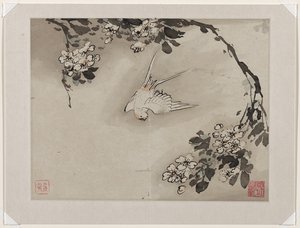 Pintura con los Dedos, de un álbum de diez de Gao Qipei