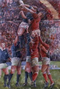 Rugby Internacional, Gales contra Escocia de Gareth Lloyd Ball
