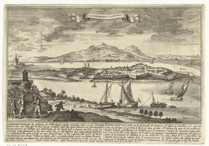 Vista de Schenkenschans
Ciudades y asentamientos en la República de los Países Bajos (título de la serie)
Thooneel der Steden ende Sterckten van 