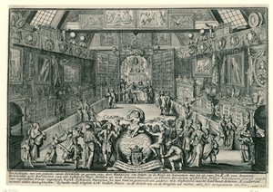 La lotería de Henricus van Soest en Amberes, 1695 de Gaspar Bouttats