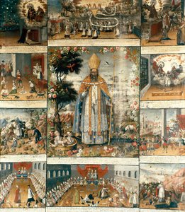 Retablo de la vida de San Nicolás de Myra o Bari (270-345) de Gaspar Miguel de Berrio