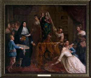 La archiduquesa Isabel de España regala sus joyas a la Basílica de San Martín de Halle de Gaspar De Crayer