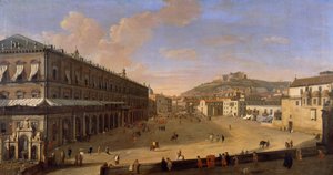 Plaza del Palacio en Nápoles de Gaspar van Wittel