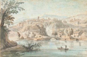 Paisaje en Tívoli, 1701-10 de Gaspar van Wittel