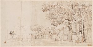Los Jardines de la Villa Medici de Gaspar van Wittel