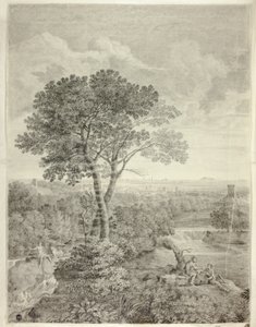Fresco del Palacio Colonna, Roma de Gaspard Dughet