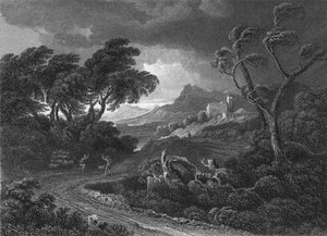 Una tormenta terrestre (grabado)