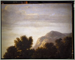 Paisaje italiano, detalle, sin fecha de Gaspard Poussin Dughet