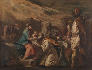 Adoración de los Reyes Magos de Gasparo Diziani (attributed to)