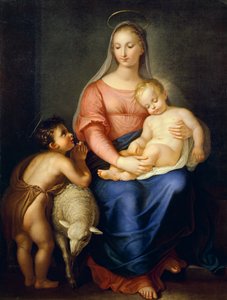 Virgen con el Niño y San Juan Bautista (pintura) de Gaspero Martellini