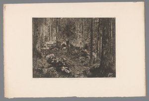 Paisaje forestal
Les sapins du Doubs (título en el objeto)
Grabados franceses de 1876 (título de la serie)
L