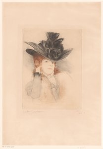 Retrato de una dama desconocida con sombrero de Gaston Darbour