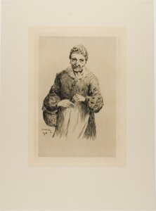 Anciana con cesta de Gaston La Touche