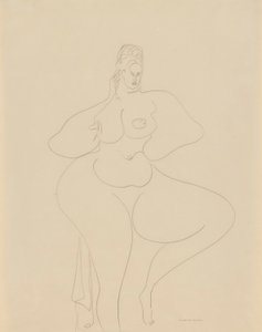 (Bailarina desnuda con drapeado) de Gaston Lachaise