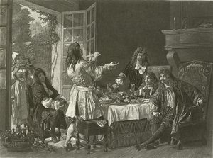 Una cena en la casa de Molière en Anteuil de Gaston Melingue