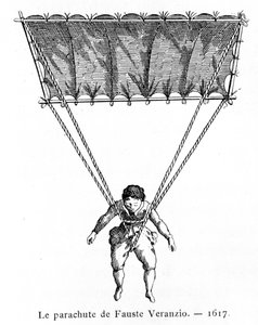 El paracaídas de Fauste Veranzio, 1617