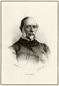 Retrato de Emile Templier (1821-1891), colaborador de Louis Hachette (grabado) de Gaston Vuillier