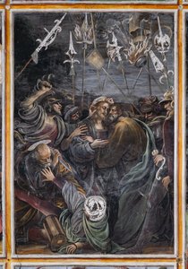 El beso de Juda, detalle de "La vida y la pasión de Cristo" de Gaudenzio Ferrari