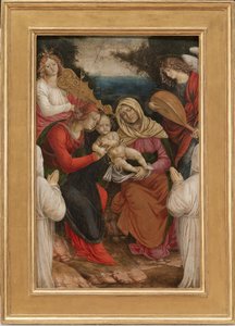 Madonna y el Niño, Santa Ana y donantes, 1508-09 de Gaudenzio Ferrari