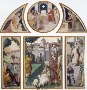 Historias de los santos Joaquín y Ana de Gaudenzio Ferrari